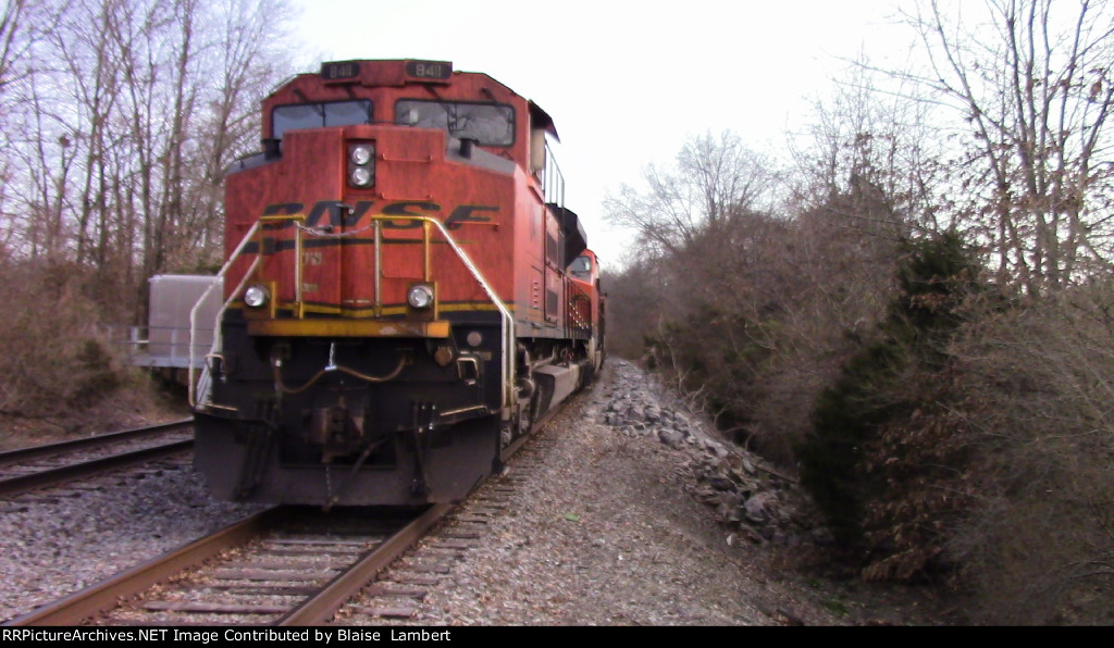 Tied down BNSF coal train